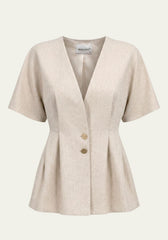 Women's shirt & Women's trousers Beige Blazer & Palazzo trousers