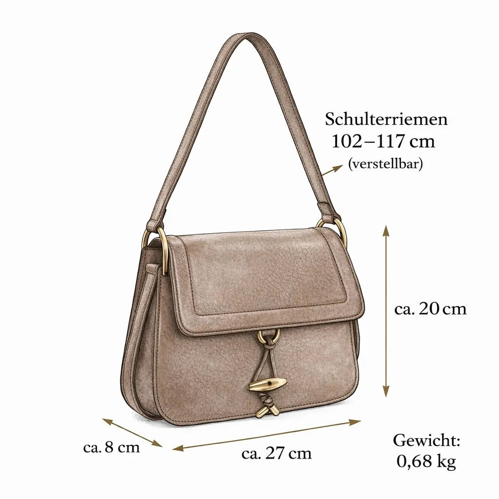 Elegant Leather Flap Handbag for Women - Seravelle