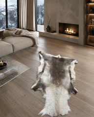 Reindeer Hide Cream/Brown - Real Fur from Finland