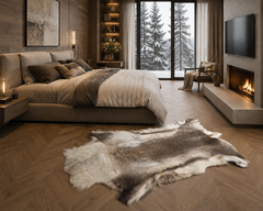 Reindeer Hide Cream/Brown - Real Fur from Finland