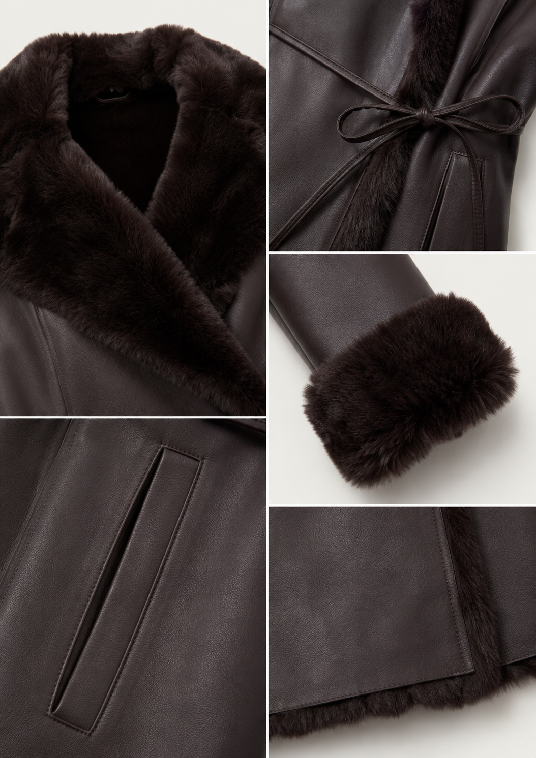 Exklusiver Toscana Lammfellmantel Braun – Premium Luxusmantel