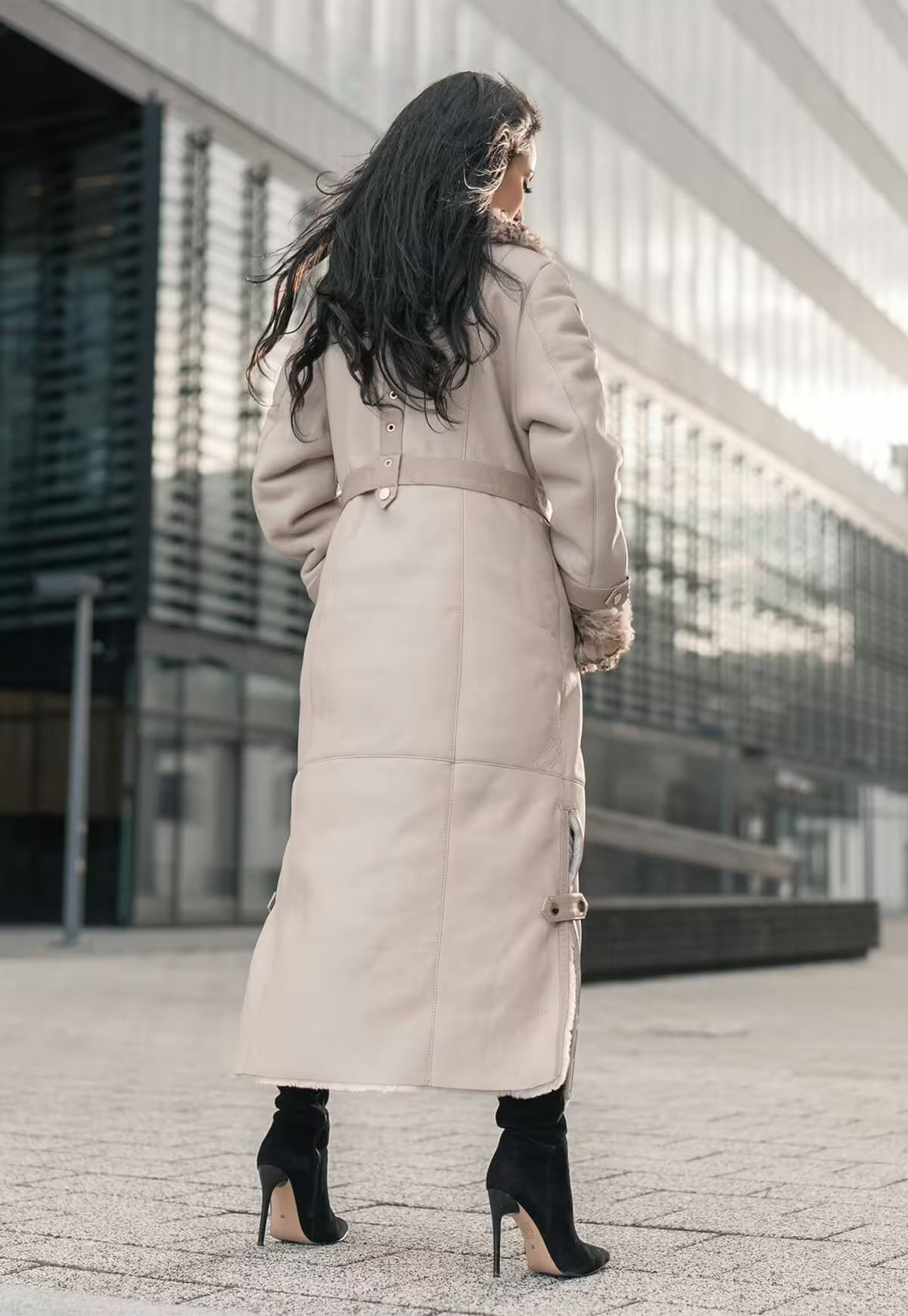 Lambskin Coat Florence - Beige