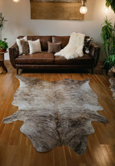 Mottled Tricolor Cowhide - Genuine South American Hide