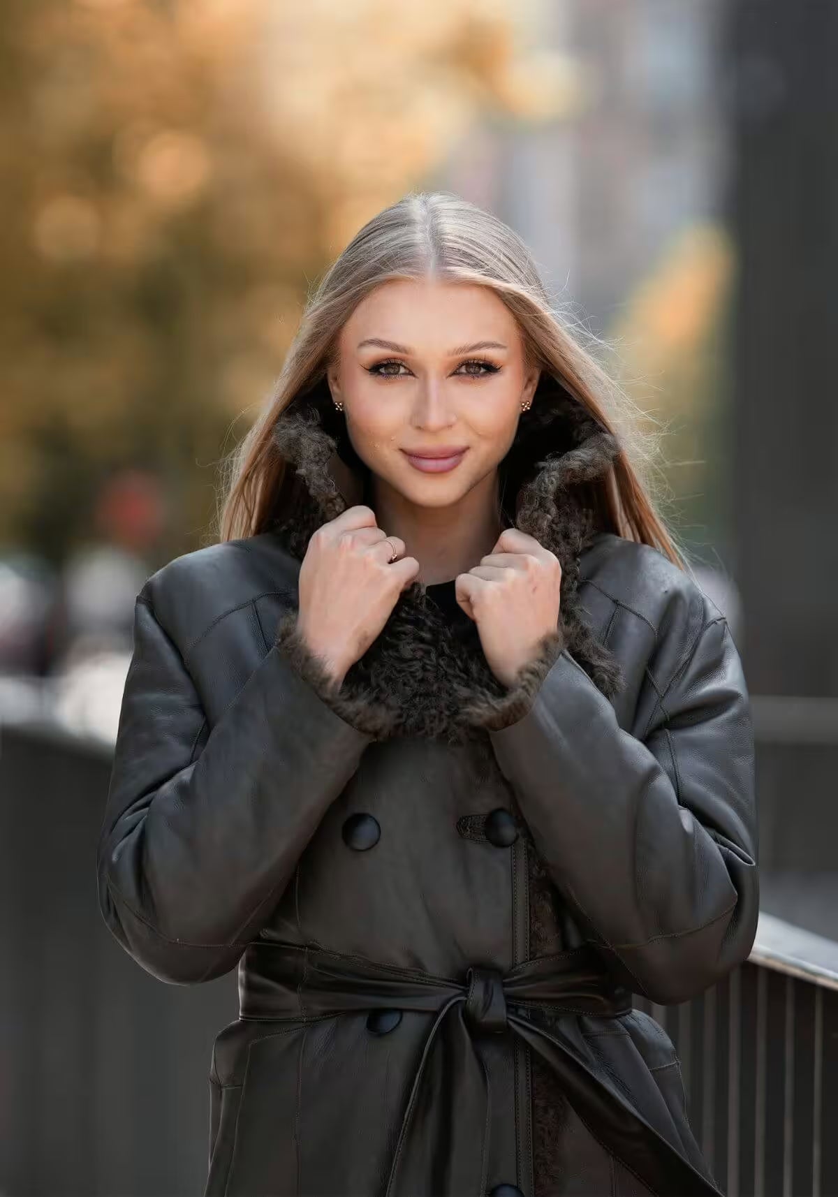 Reversible Lambskin Jacket Curly Felicite - Olive