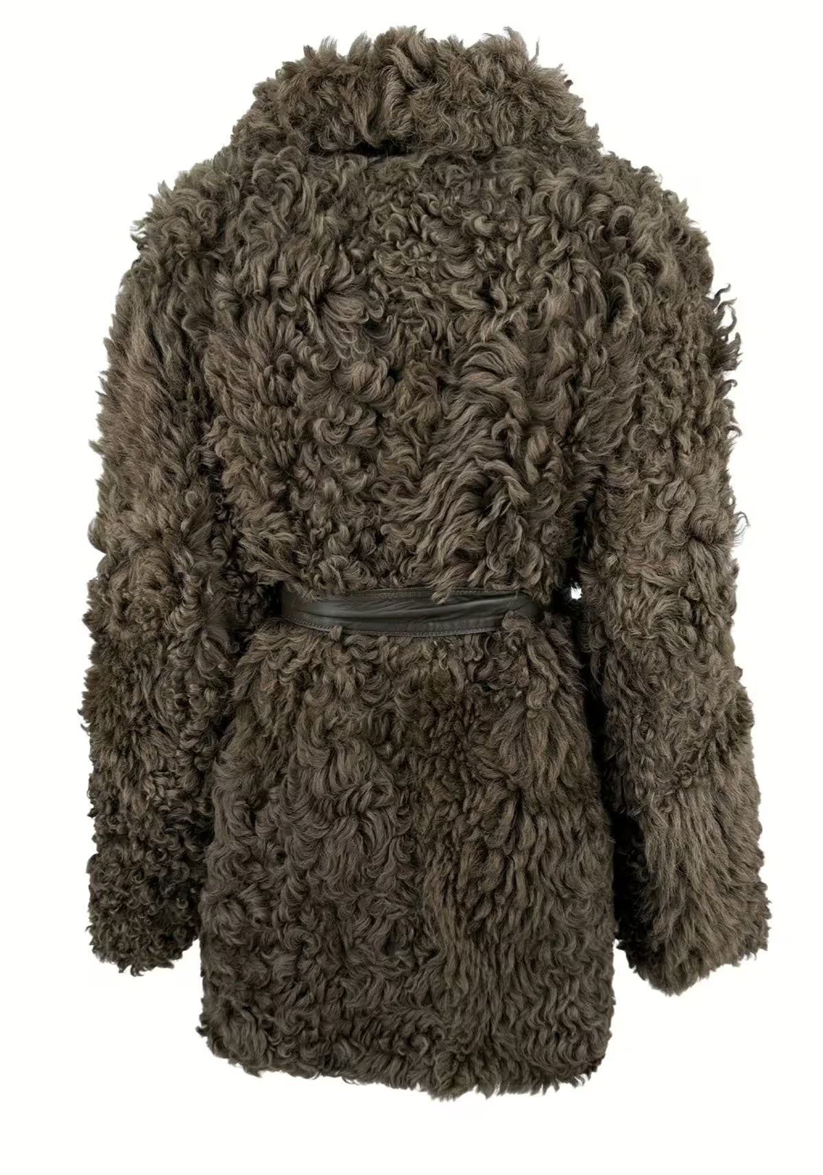 Reversible Lambskin Jacket Curly Felicite - Olive