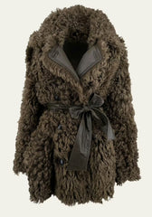 Reversible Lambskin Jacket Curly Felicite - Olive