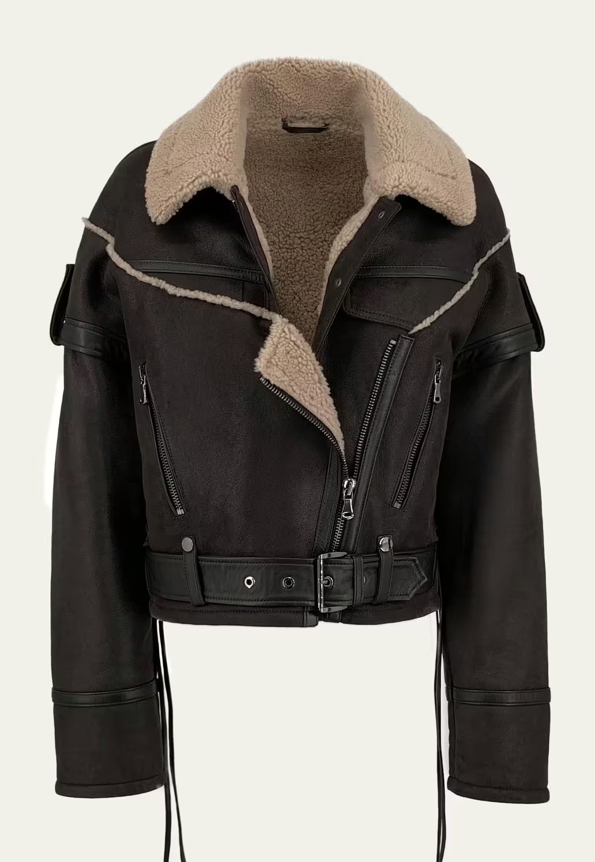 Curly Lambskin Jacket - Voluminous Elegance Inspired by the Modern Country Look
