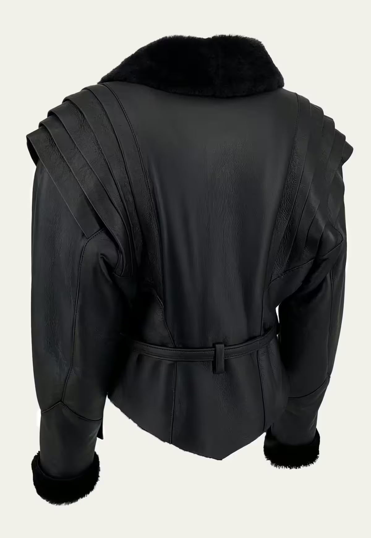 Shearling Lambskin Jacket - Elegant Contemporary Style with a Tailored Fit