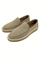 Men's Leather Loafers in Beige (HOL300)