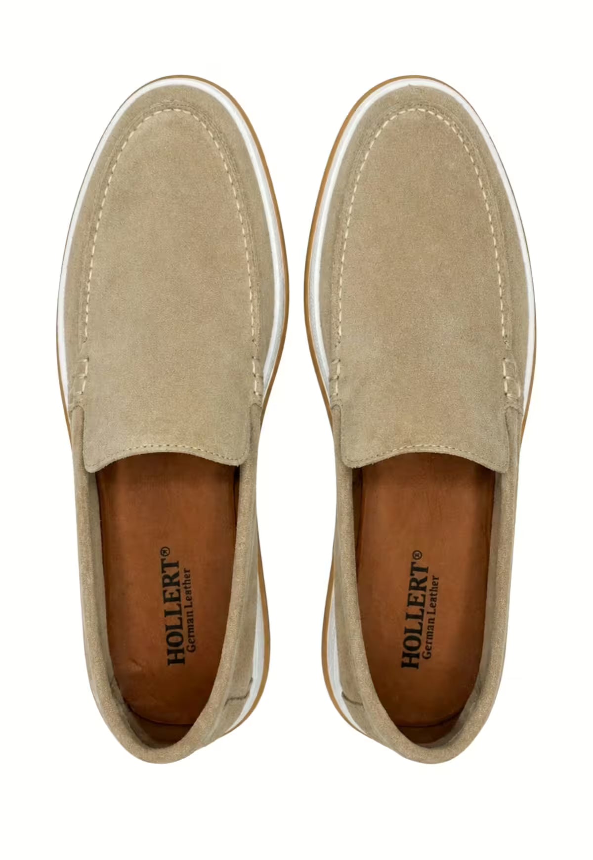 Men's Leather Loafers in Beige (HOL300)