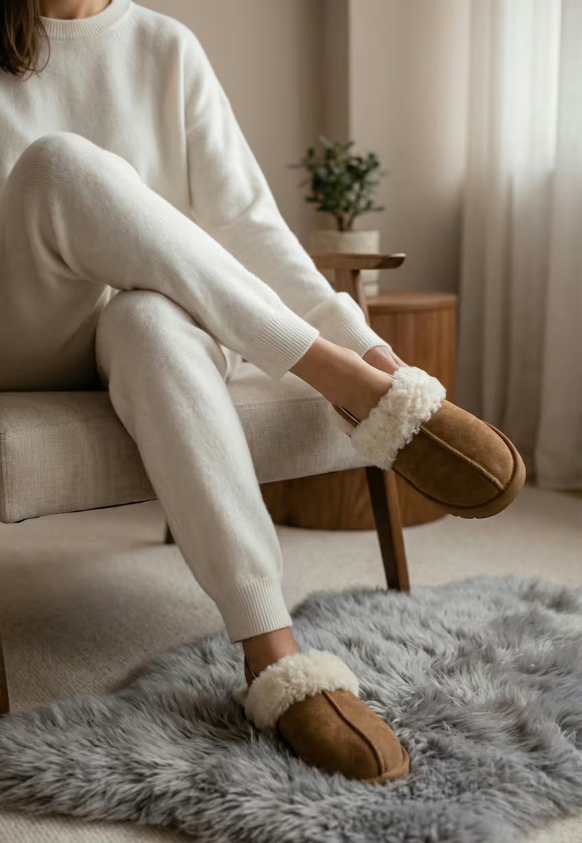 Calora Women's Lambskin Slipper Slippers