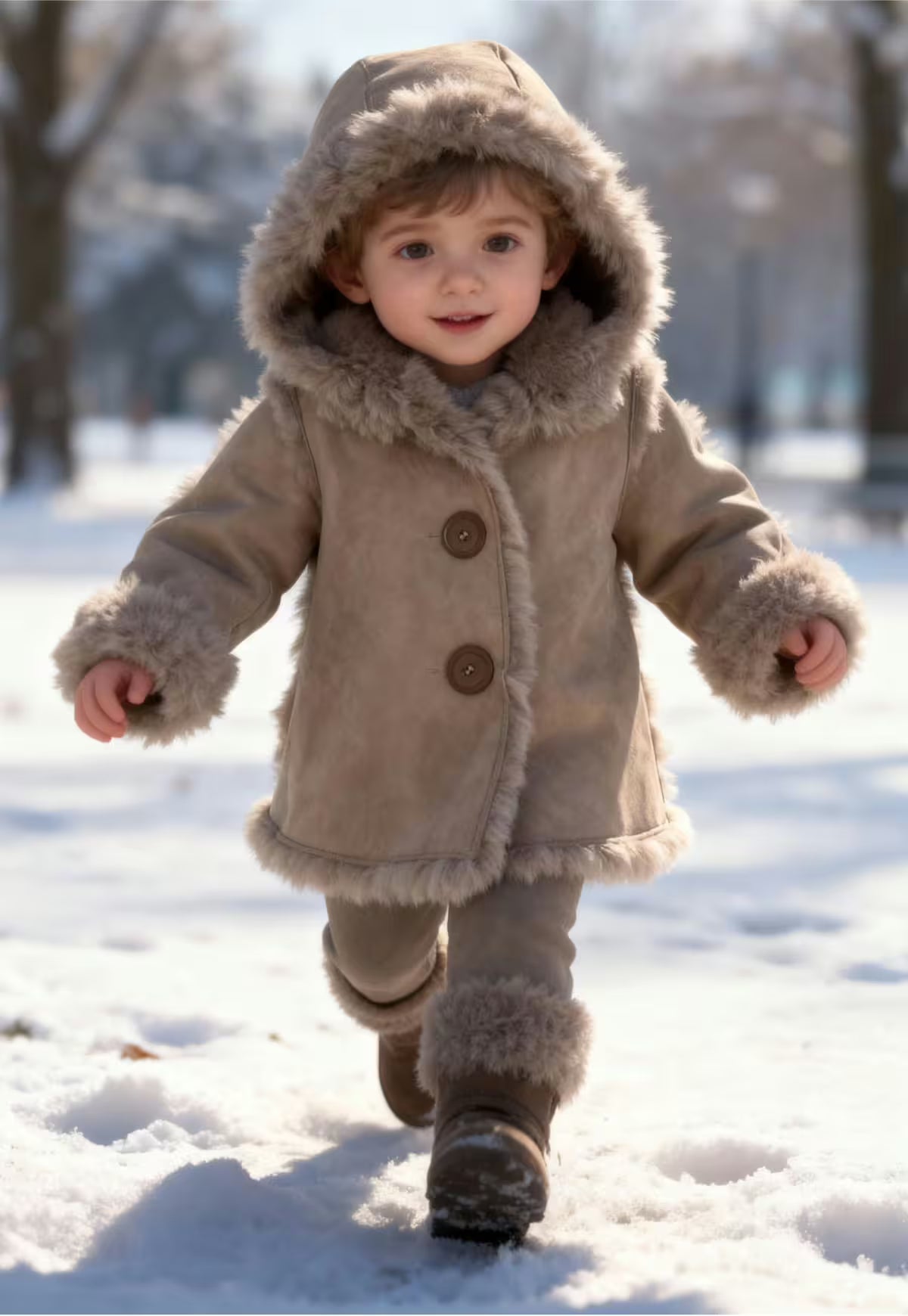 Nuri Sheepskin Jacket for Children – Cozy Comfort on Cold Days