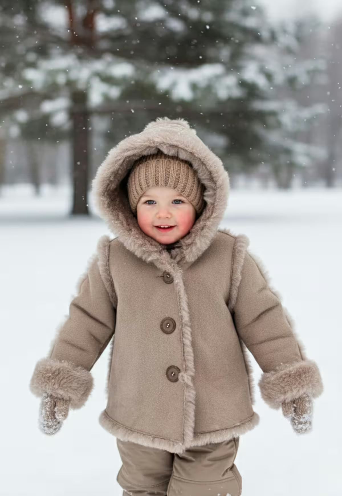 Nuri Sheepskin Jacket for Children – Cozy Comfort on Cold Days