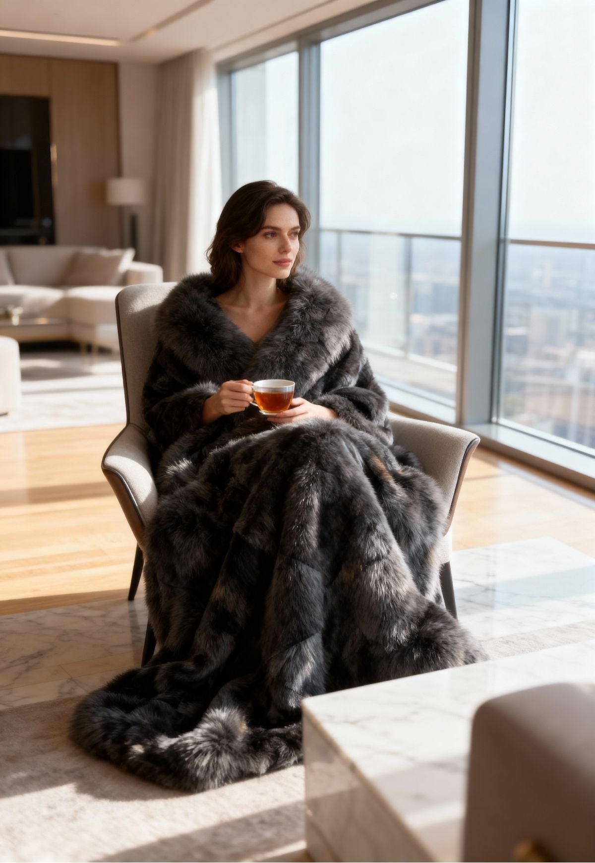 Lambskin Blanket Merino 210 x 175 cm Model 2509 Grey