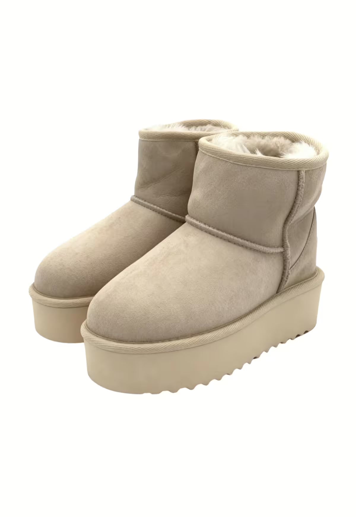 Women's Arctic Luxe Platform Winter Boots in Beige