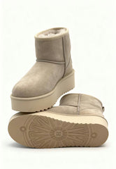 Women's Arctic Luxe Platform Winter Boots in Beige