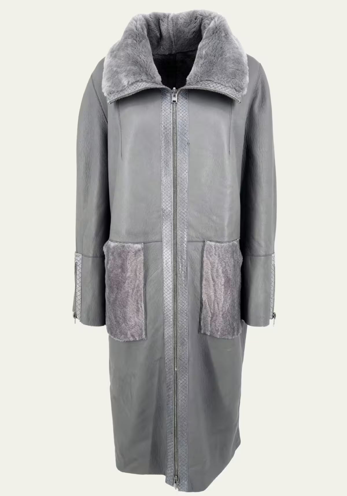 Reversible Coat - Luxurious Lambskin & Fine Nappa Leather - Timeless Elegance