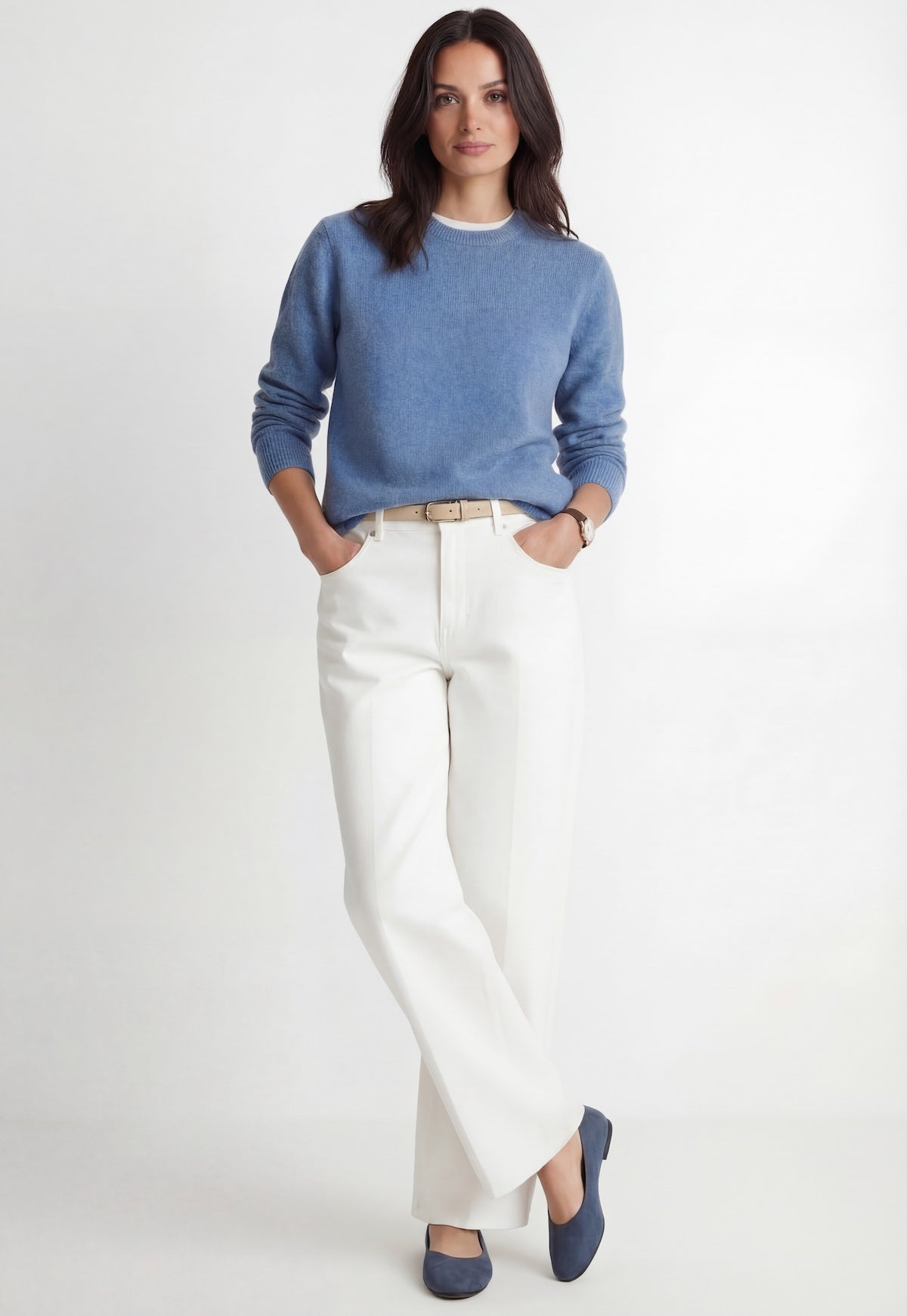 Unisex Cashmere Sweater Light Blue