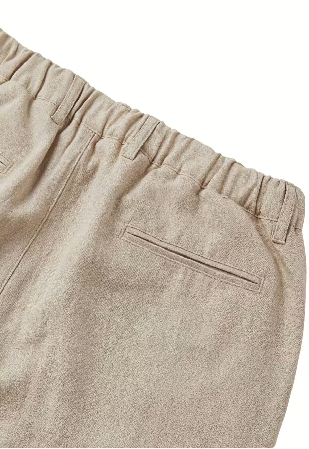 Linen Trousers in Beige - Elegance Meets Casualness, Made from 100% Linen