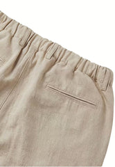 Linen Trousers in Beige - Elegance Meets Casualness, Made from 100% Linen