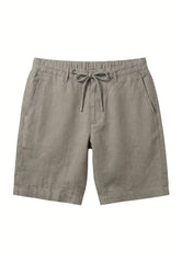 Sand Grey Linen Shorts in pure linen – light and timeless