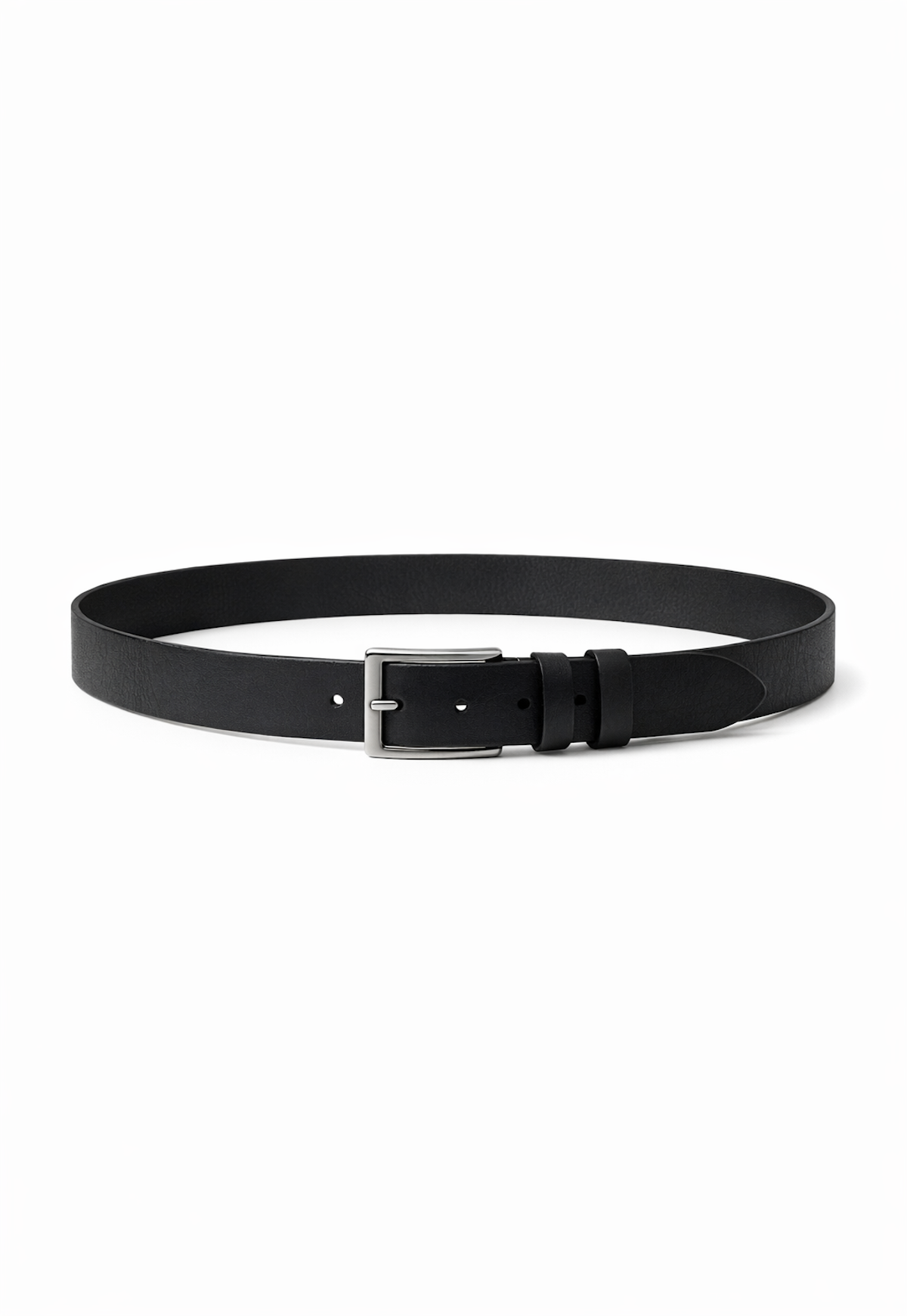 Black Leather Belt Made of Premium Buffalo Leather Unisex