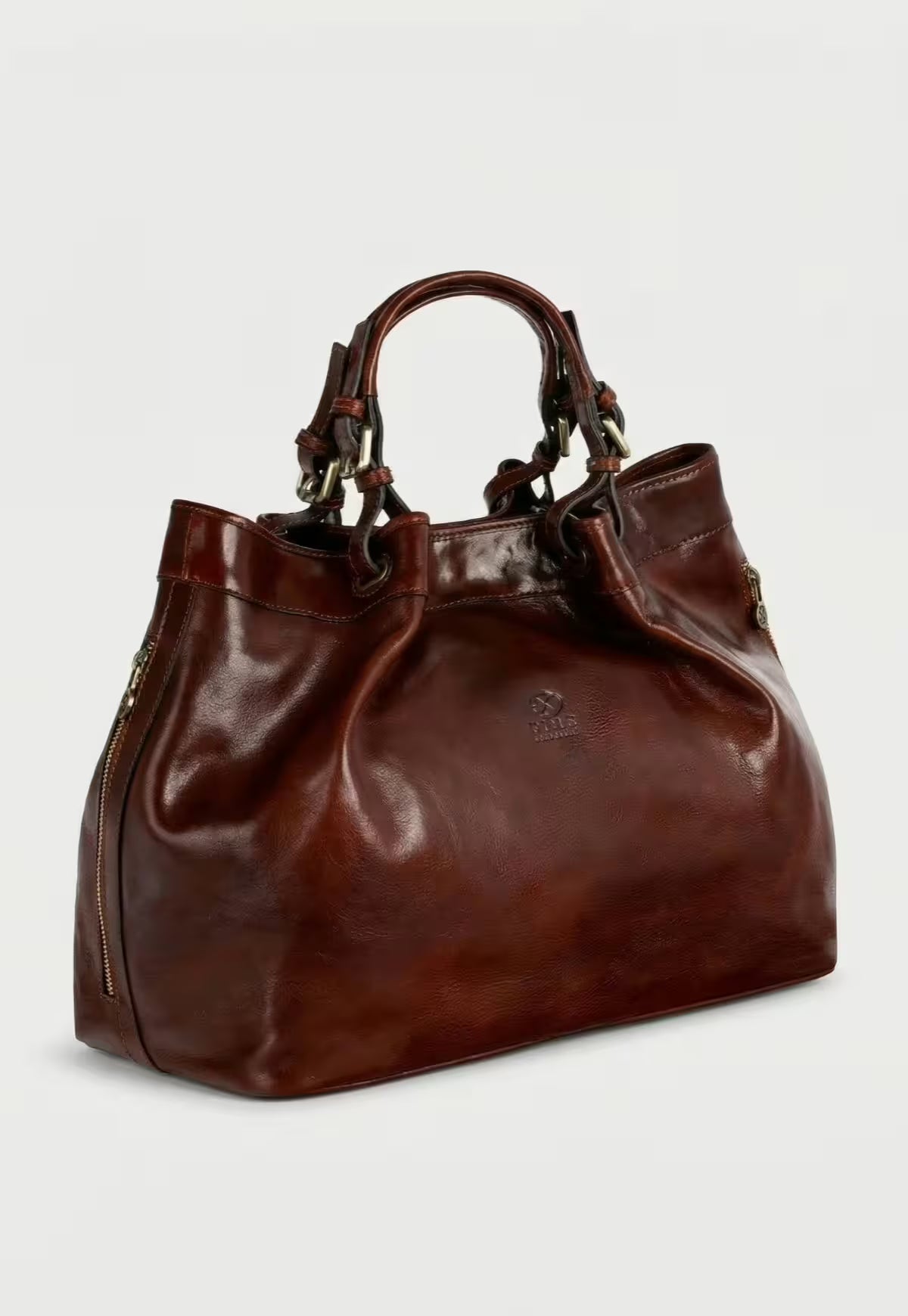 Luxury Leather Tote Handbag - The Icon Brown