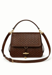 Elegant Leather Flap Handbag for Women - Seravelle