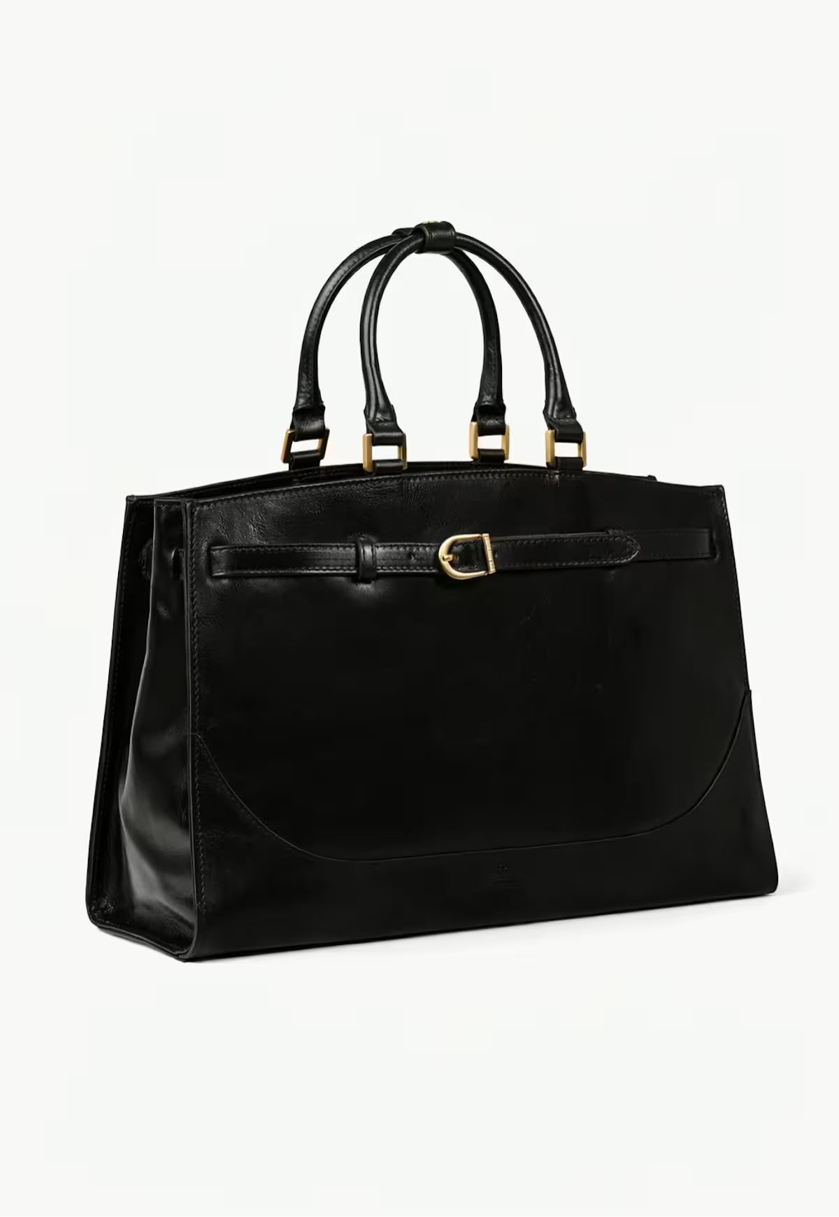 Elegant Leather Hobo Bag - Noravia Black