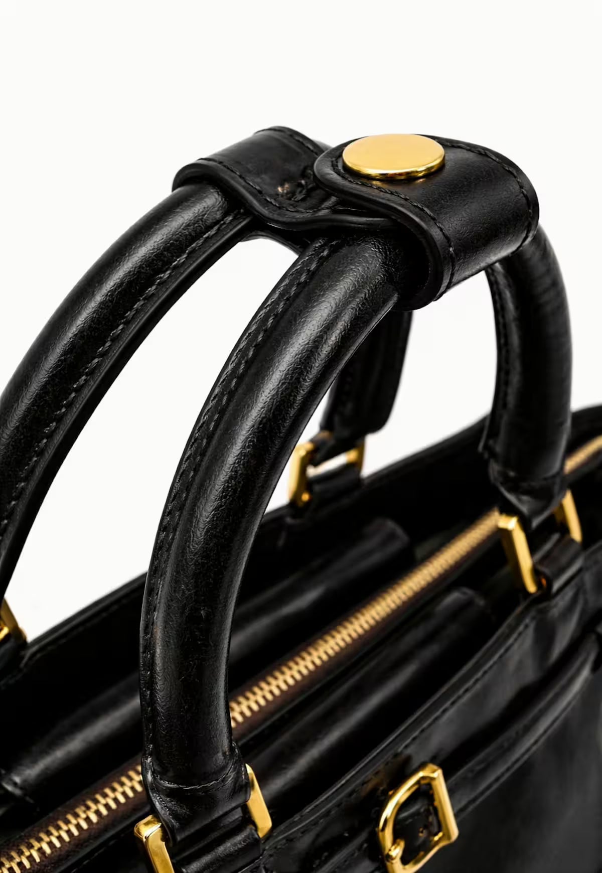 Elegant Leather Hobo Bag - Noravia Black