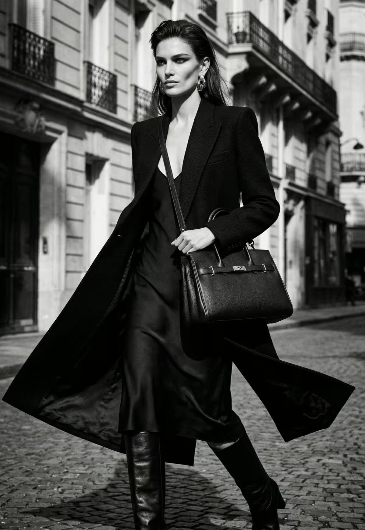 Women's Handbag Genuine Leather Black – Timeless Business Design