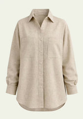 Women's Shirt in Beige – Relaxed Fit with Elegance