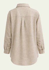 Women's Shirt in Beige – Relaxed Fit with Elegance