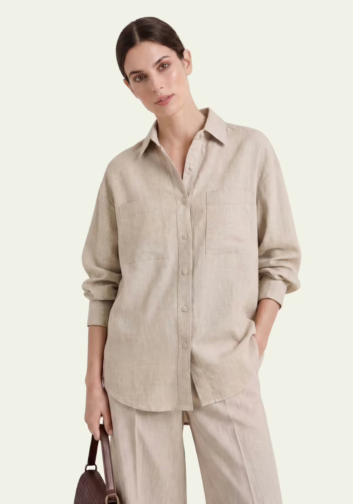Women's Shirt in Beige – Relaxed Fit with Elegance