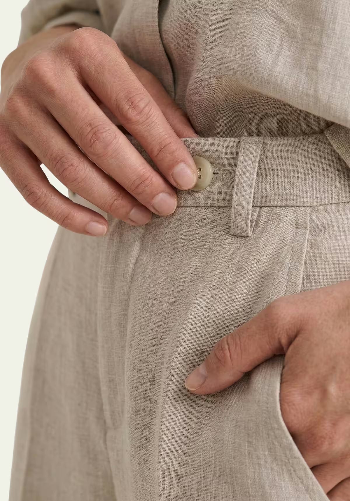 Women's Beige Trousers – Relaxed Fit