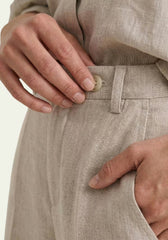 Women's Beige Trousers – Relaxed Fit
