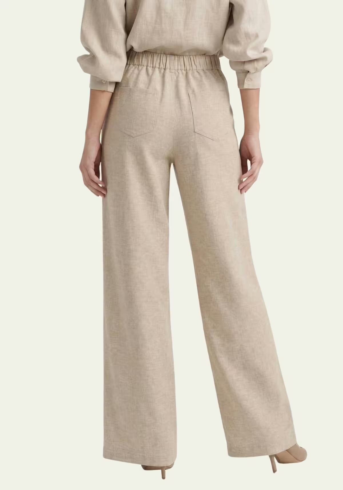 Women's Beige Trousers – Relaxed Fit