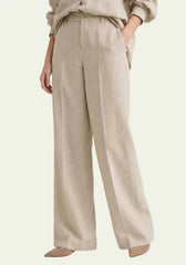 Women's Beige Trousers – Relaxed Fit