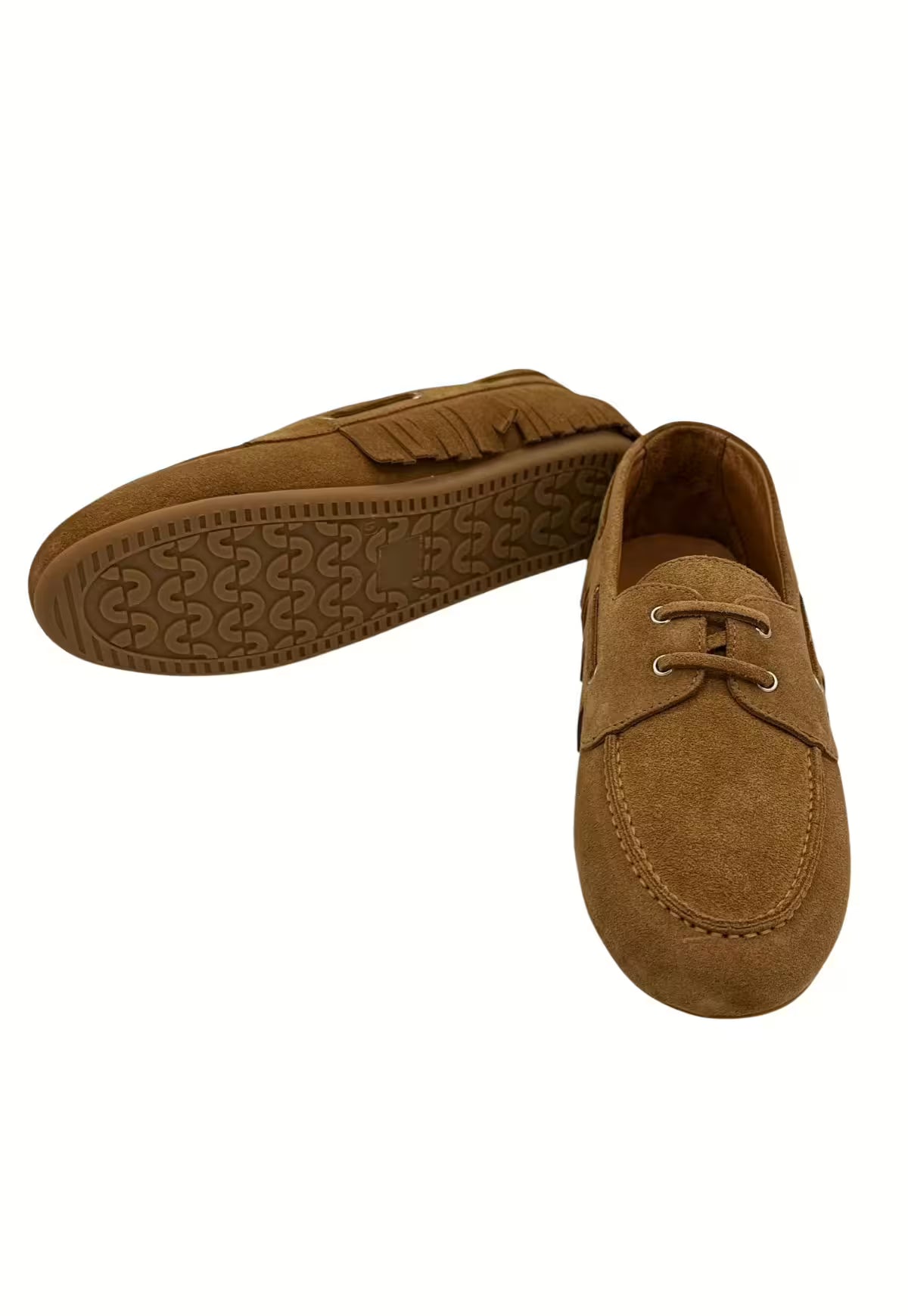Women's Genuine Leather Moccasins Camel Fringe HOL40