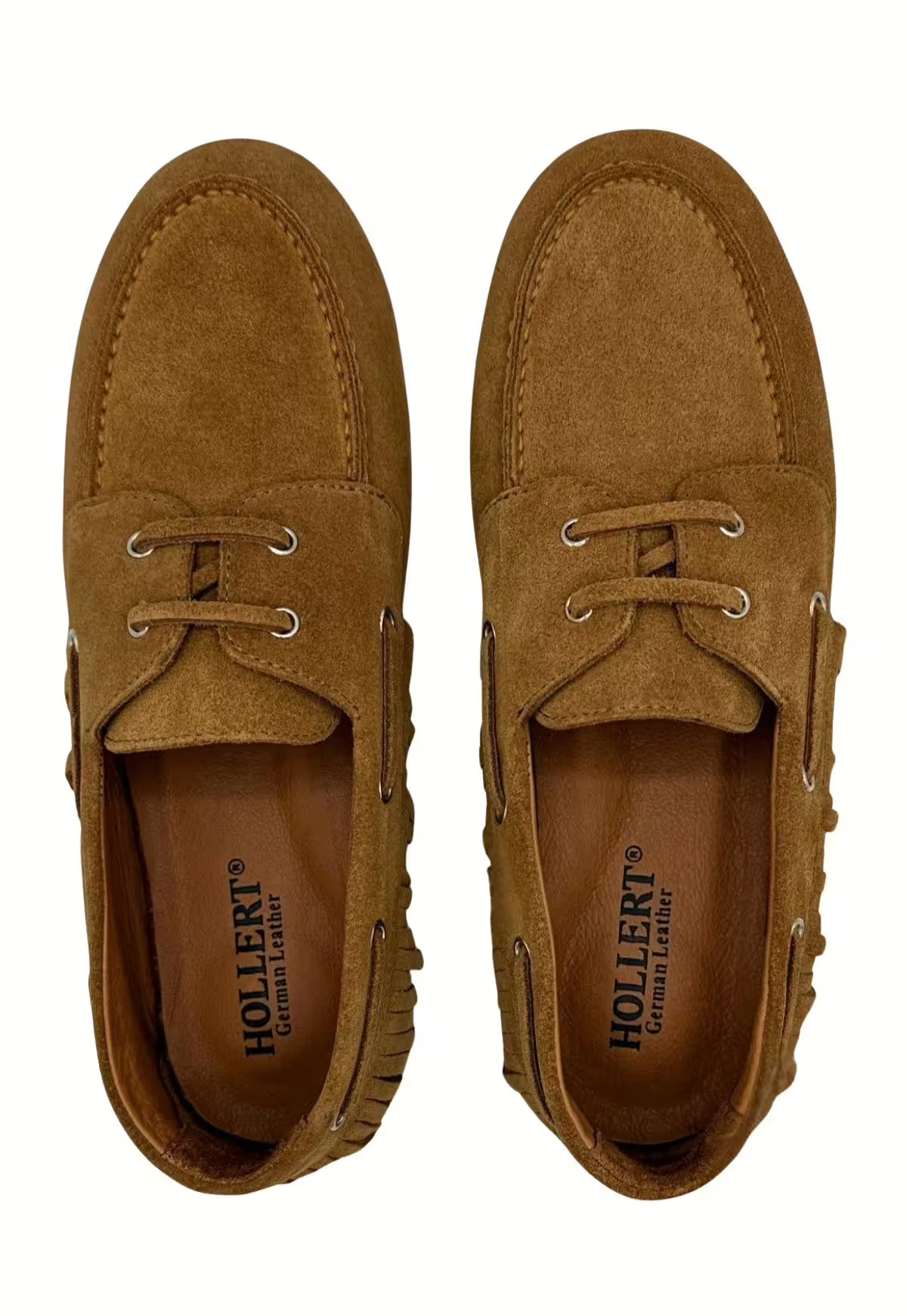Women's Genuine Leather Moccasins Camel Fringe HOL40