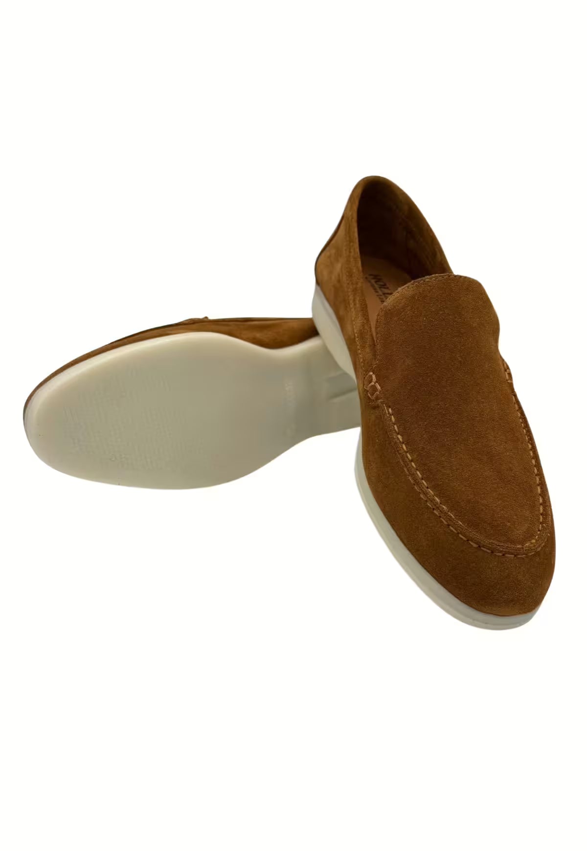 Men's Calf Suede Loafers in Whiskey (HOL60)