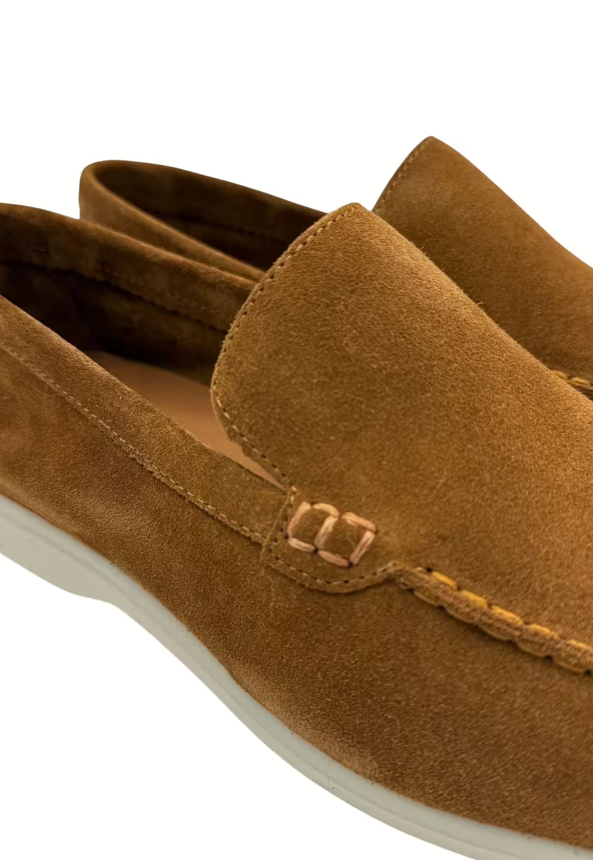 Men's Calf Suede Loafers in Whiskey (HOL60)