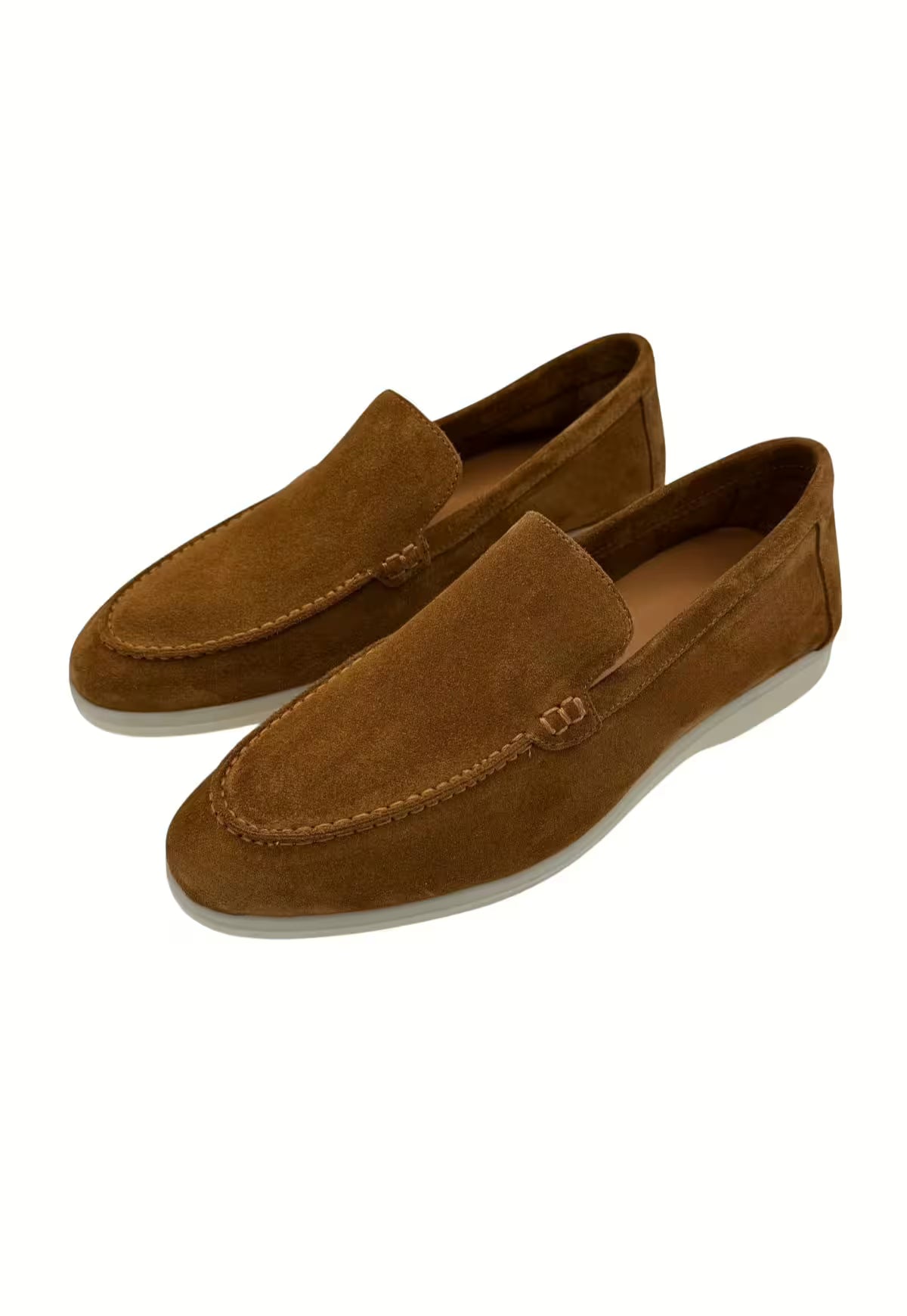 Men's Calf Suede Loafers in Whiskey (HOL60)