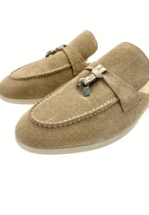 Men's Beige Loafers with Tassel Detail (HOL70)