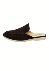 Men's Suede Loafers in Black (HOL51)