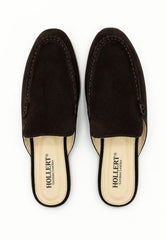 Men's Suede Loafers in Black (HOL51)