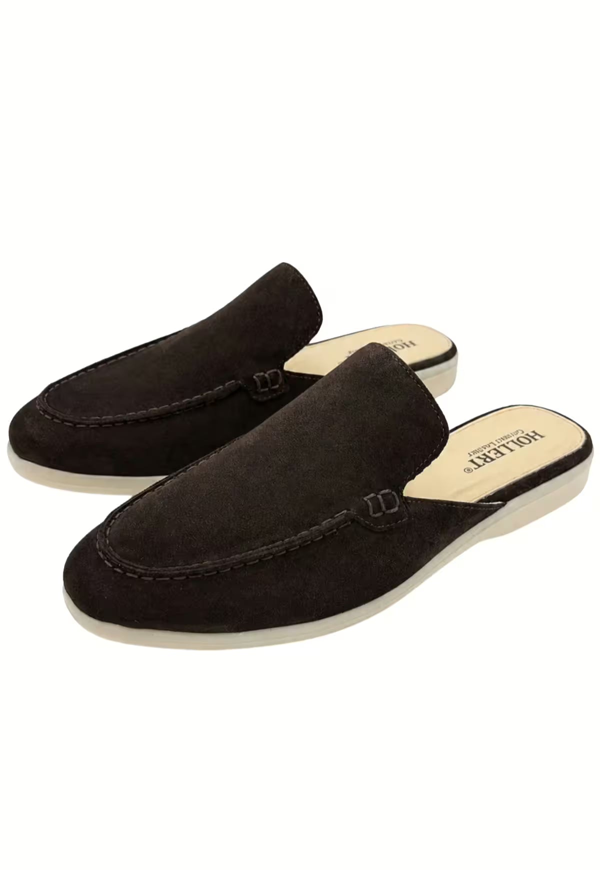 Men's Suede Loafers in Black (HOL51)