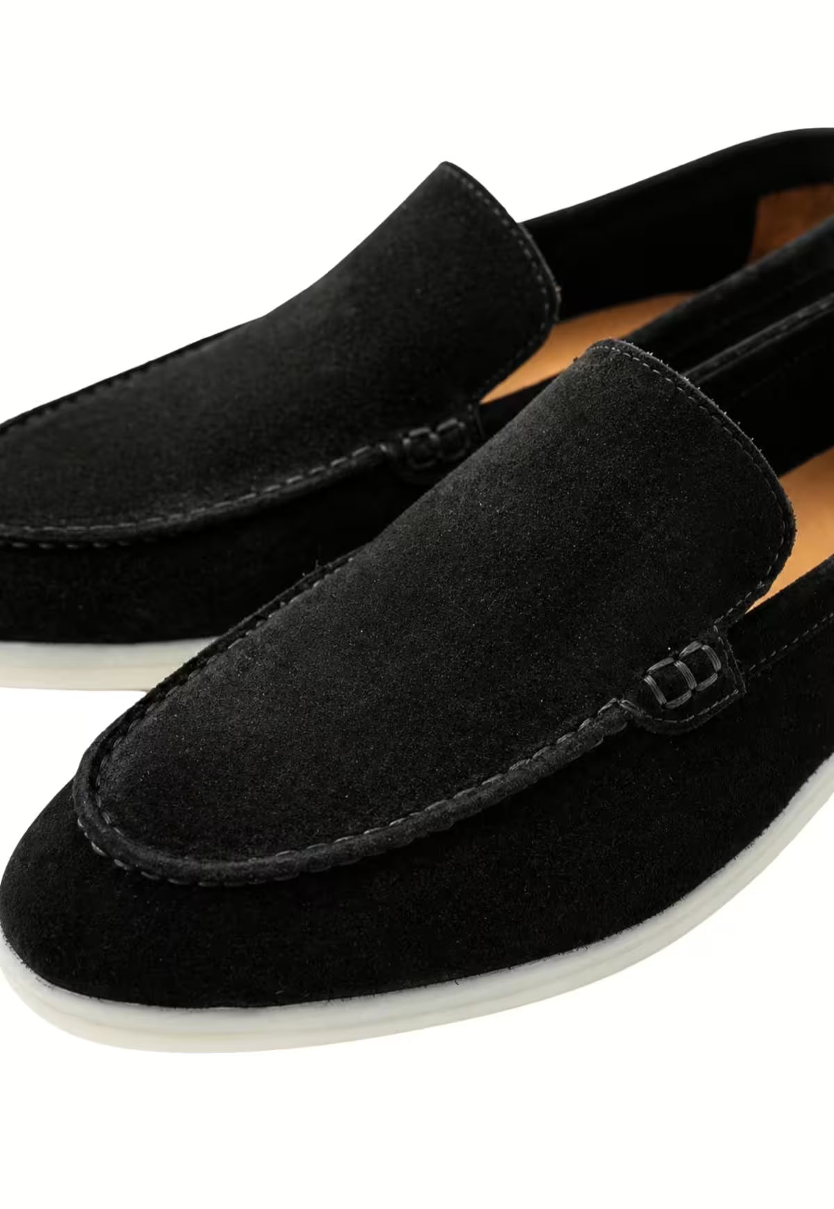 Men's Black Leather Loafers – Stylish Comfort (HOL60)