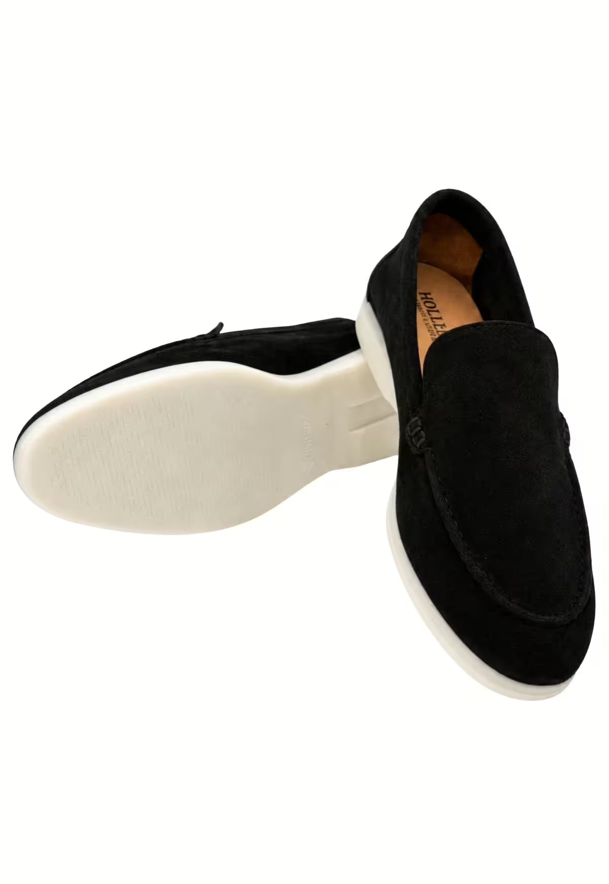 Men's Black Leather Loafers – Stylish Comfort (HOL60)