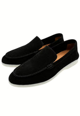 Men's Black Leather Loafers – Stylish Comfort (HOL60)